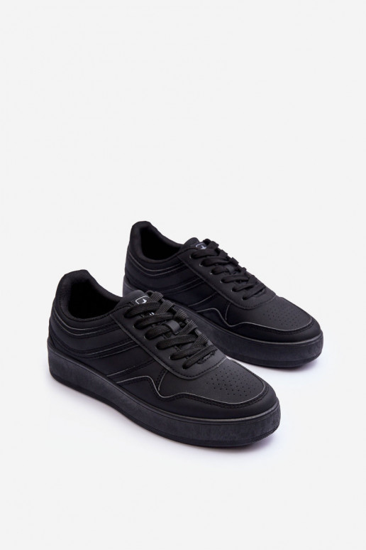 sportschoenen met platform in de zwarte kleur Pudina