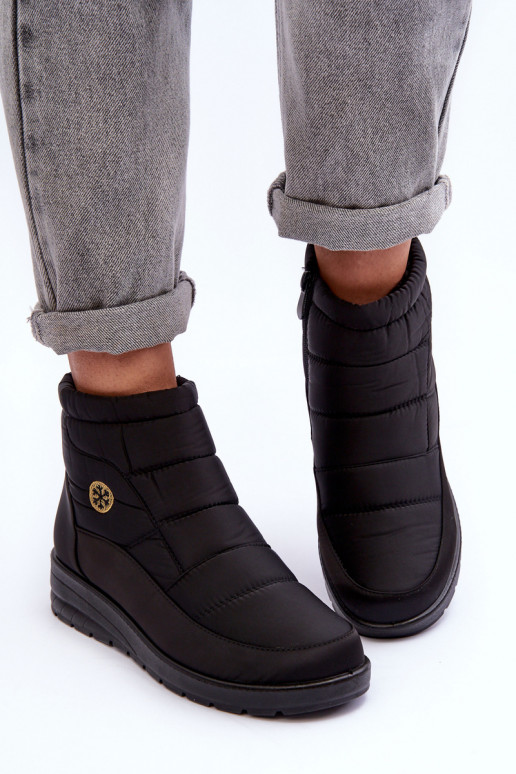 bottes de neige Femme couleur noire chaude Helis