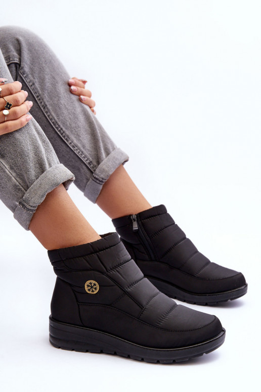 Schneestiefel Damen warme schwarze Farbe Helis Schneestiefel Damen warme schwarze Farbe Helis