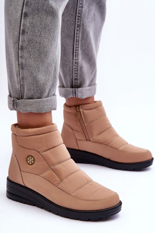 bottes de neige Femme chaud beige Helis