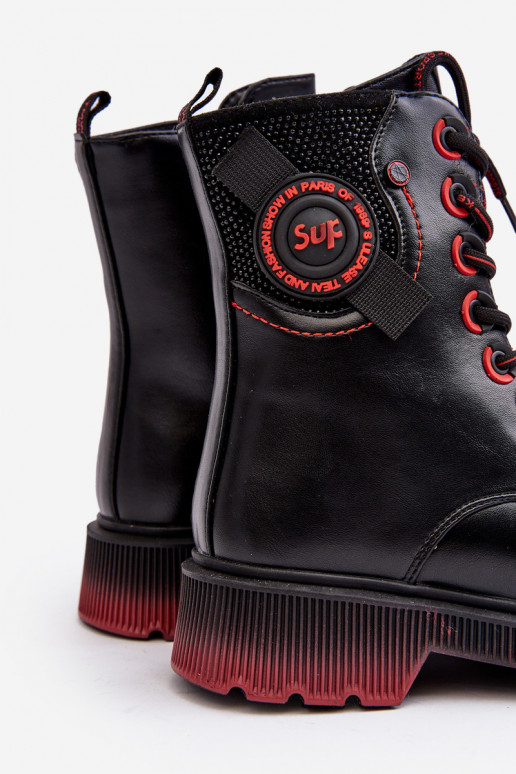 Warme kinderlaarsjes in de kleur zwart Askya