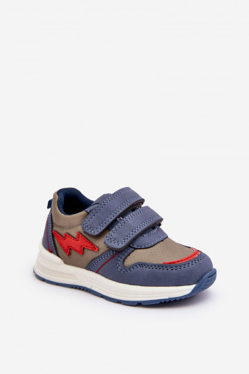 schoenen Kindersneakers met zelfklevende sluitingen blauwe kleur Hemmani
