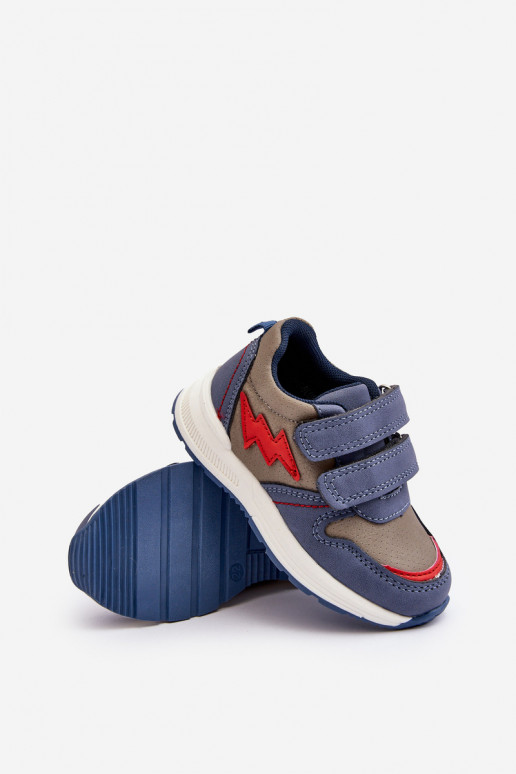 Schuhe Kinder-Sneaker mit Klebeverschlüssen blaue Farbe Hemmani