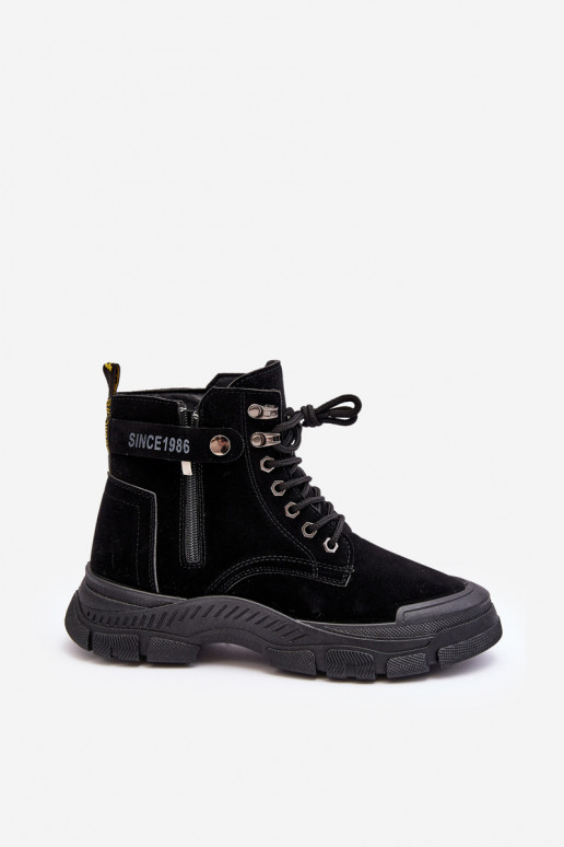 verwarmd van suède Dameslaarzen in de kleur zwart Jailina verwarmd van suède Dameslaarzen in de kleur zwart Jailina