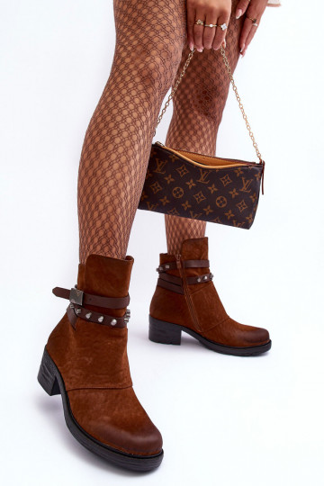 Bottines chauffantes à talons de couleur marron Effie 2