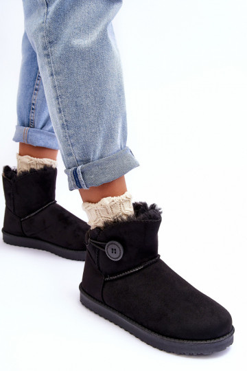 verwarmde snowboots met ornamenten in de zwarte kleur Siriol 2