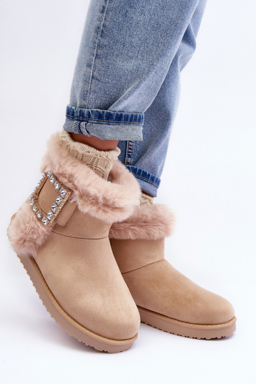 verwarmde snowboots met gespen beige Dulca verwarmde snowboots met gespen beige Dulca