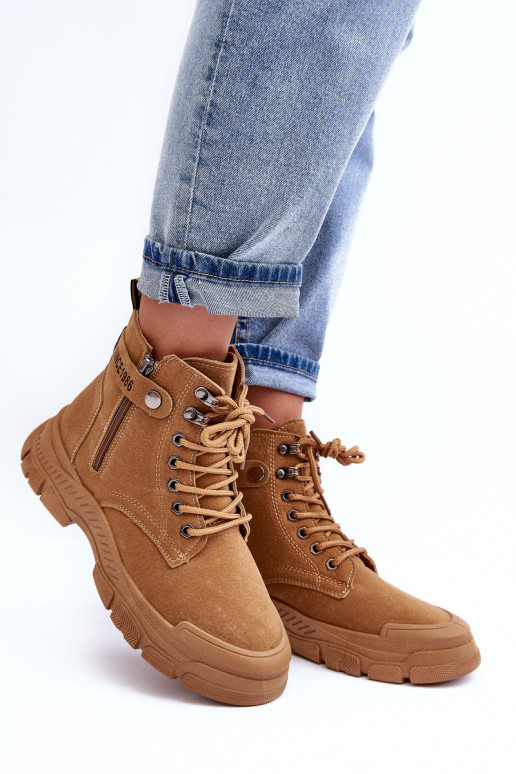 réchauffées en daim Bottines femme couleur marron Jailina réchauffées en daim Bottines femme couleur marron Jailina