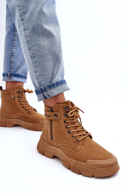 réchauffées en daim Bottines femme couleur marron Jailina réchauffées en daim Bottines femme couleur marron Jailina