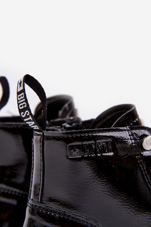 Bottines réchauffées effet vernis pour enfants Big Star MM374147 couleur noir Bottines réchauffées effet vernis pour enfants Big Star MM374147 couleur noir