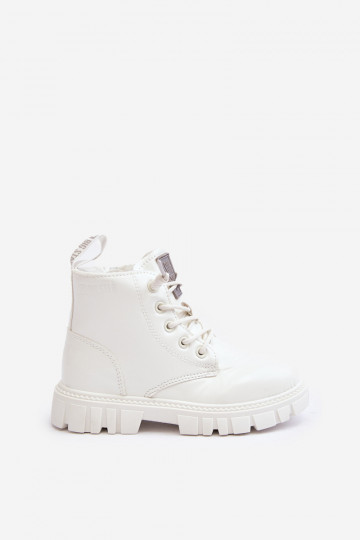 Erwärmt mit Lackeffekt Stiefel Kinder Big Star MM374142 weiße Farbe
