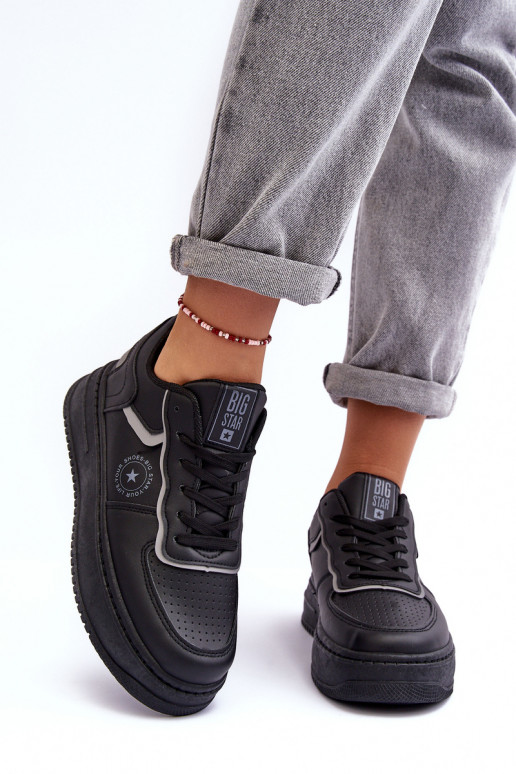 Damen-Sportschuhe, Sneakers Big Star MM274232 schwarze Farbe