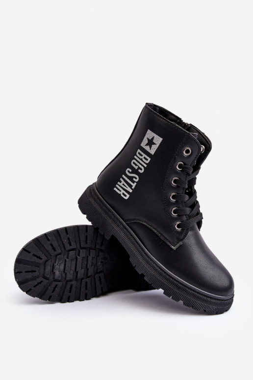 Stiefel für Kinder, warm, Big Star MM374152, schwarze Farbe Stiefel für Kinder, warm, Big Star MM374152, schwarze Farbe