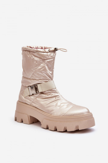 Bottines pour femmes à semelles massives tendance en beige Werikse