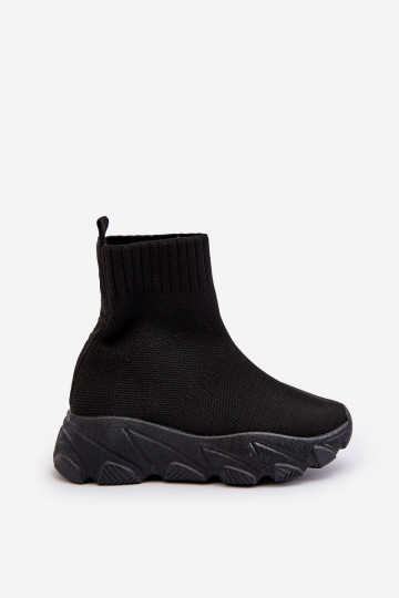 met sokachtige schoenen Kindersneakers zwarte kleur Zaelin 2