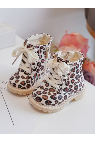 Bottes pour enfants réchauffées avec fermetures éclair couleur beige-marron Dolida