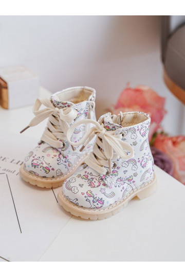 Bottes enfants réchauffées avec fermetures éclair couleur beige Dolida