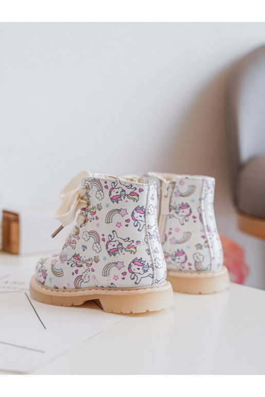 Bottes enfants réchauffées avec fermetures éclair couleur beige Dolida