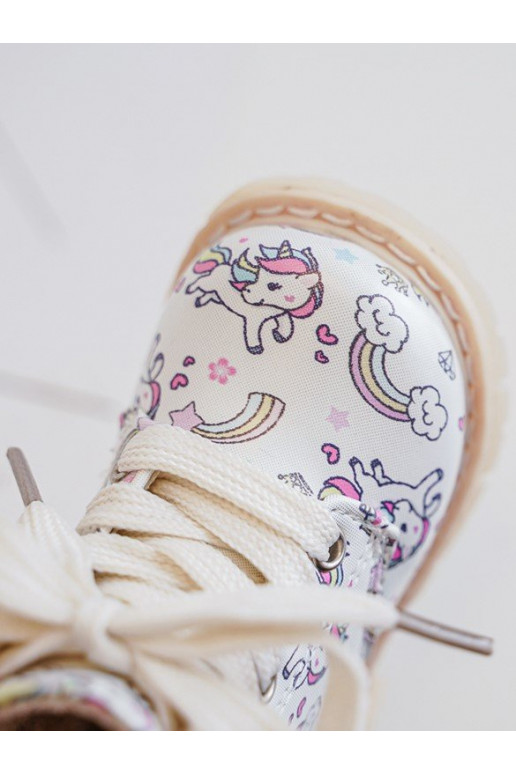 Bottes enfants réchauffées avec fermetures éclair couleur beige Dolida