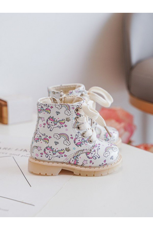 Bottes enfants réchauffées avec fermetures éclair couleur beige Dolida