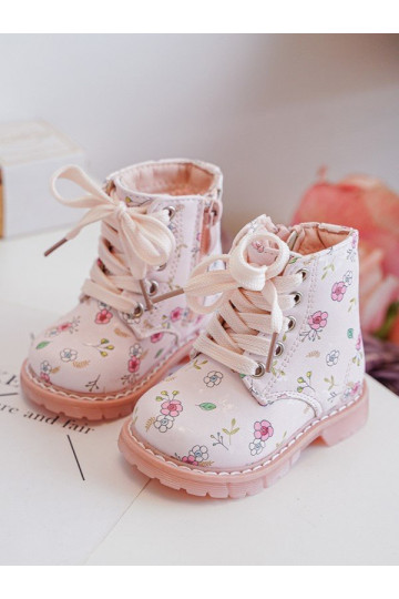 Gewärmte Kinderstiefel mit Reißverschlüssen rosa Farbe Dolida