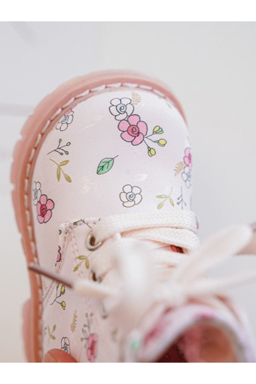 Gewärmte Kinderstiefel mit Reißverschlüssen rosa Farbe Dolida