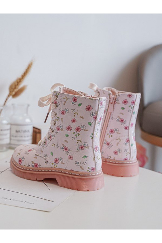 Gewärmte Kinderstiefel mit Reißverschlüssen rosa Farbe Dolida