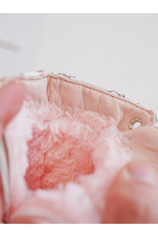 Gewärmte Kinderstiefel mit Reißverschlüssen rosa Farbe Dolida