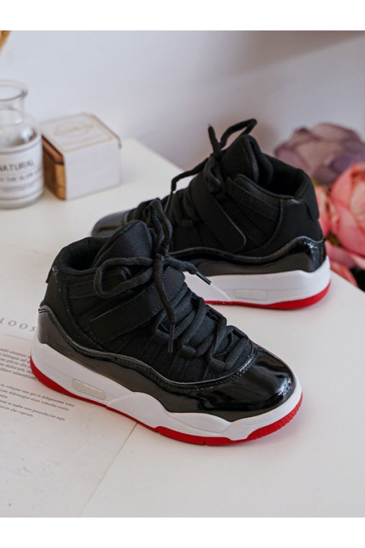 Baskets enfant à lacets Noir et rouge Darina Baskets enfant à lacets Noir et rouge Darina