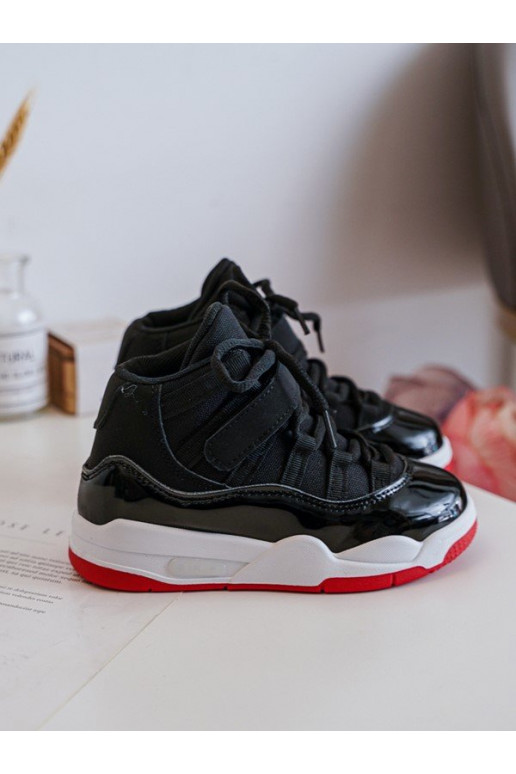 Baskets enfant à lacets Noir et rouge Darina Baskets enfant à lacets Noir et rouge Darina