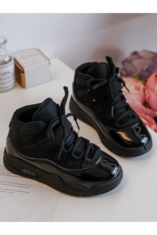 Kinder-Sneaker mit Schnürsenkeln in der Farbe Schwarz Darina