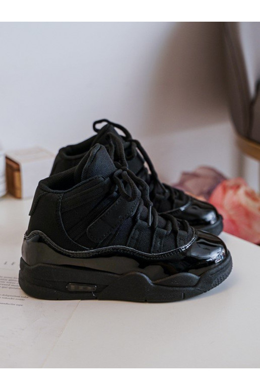 Kinder-Sneaker mit Schnürsenkeln in der Farbe Schwarz Darina