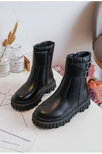 Bottes pour enfants à boucles de couleur noire Chloraia