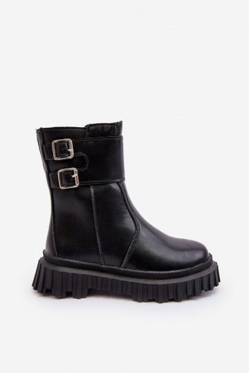 Bottes pour enfants à boucles de couleur noire Chloraia 2