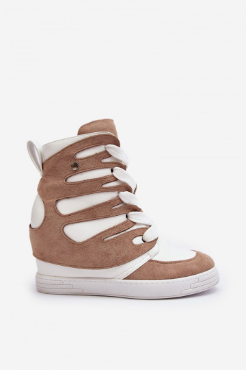 Bottines à lacets beige Amria 2