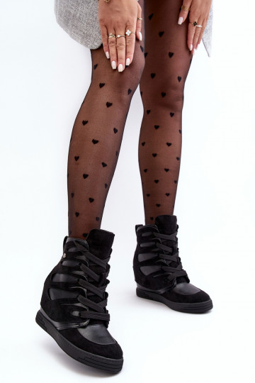 Stiefel mit Schnürsenkeln in der Farbe Schwarz von Amria 2