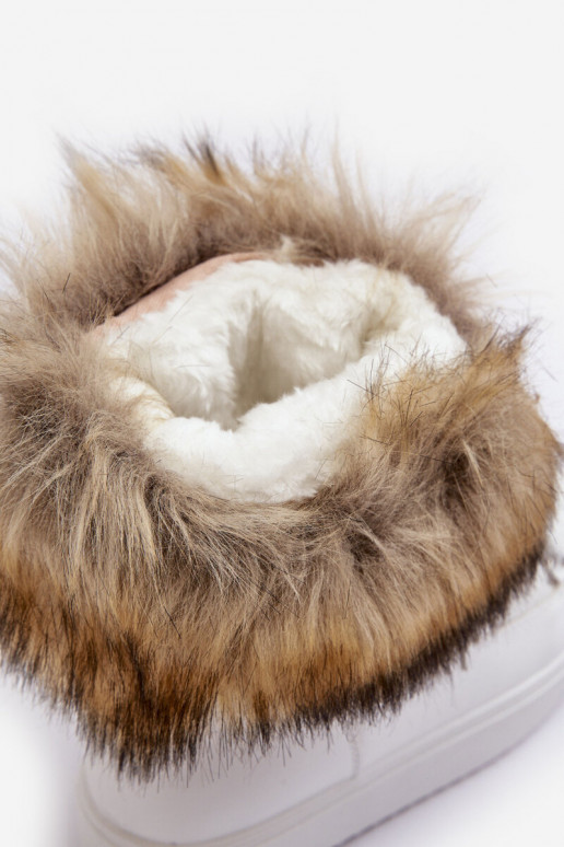 witte Santero snowboots met veters