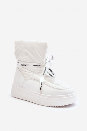 bottes de neige Wiązaniem couleur blanche Siracna