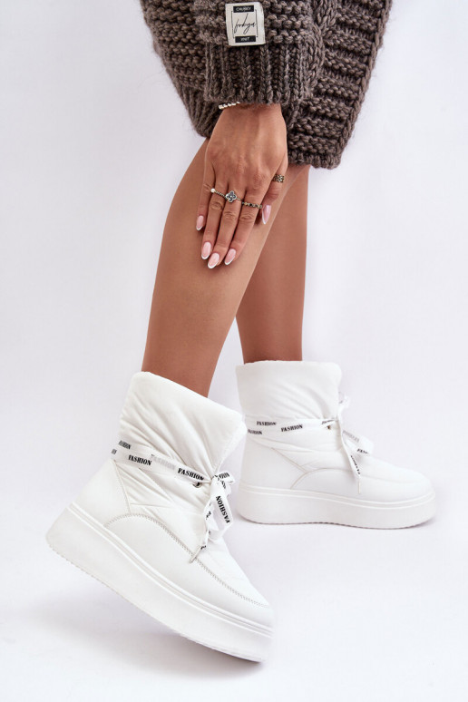 snowboots Wiązaniem witte kleur Siracna