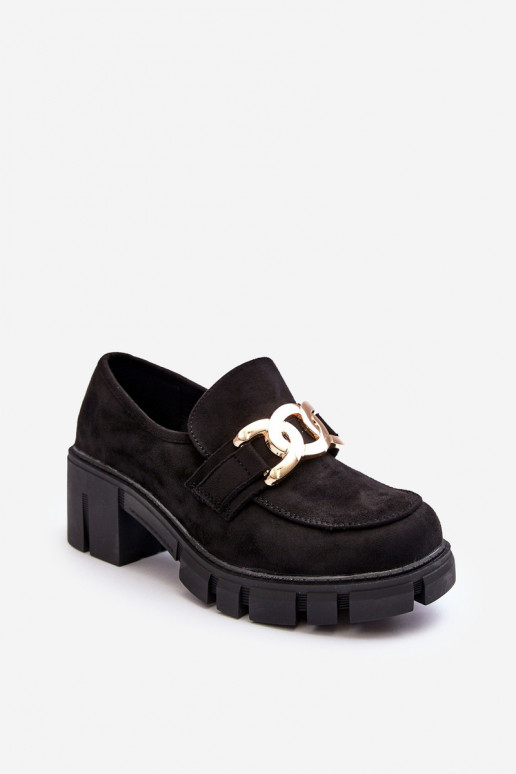 chaussures en daim avec ornements en Rullenes noir