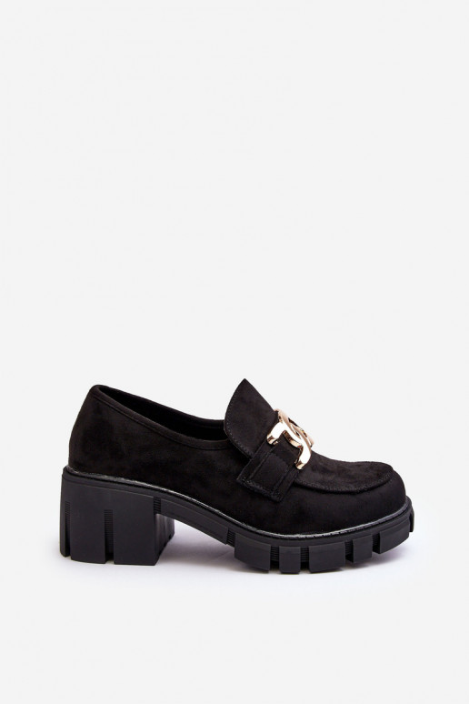 chaussures en daim avec ornements en Rullenes noir