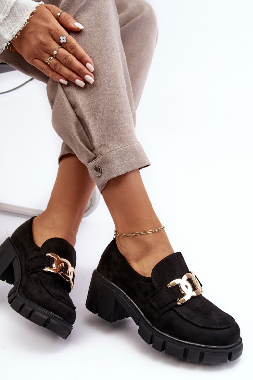 chaussures en daim avec ornements en Rullenes noir