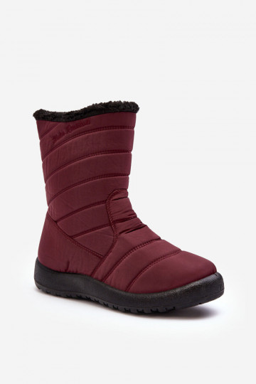 bottes de neige chauffantes bordeaux Luxina