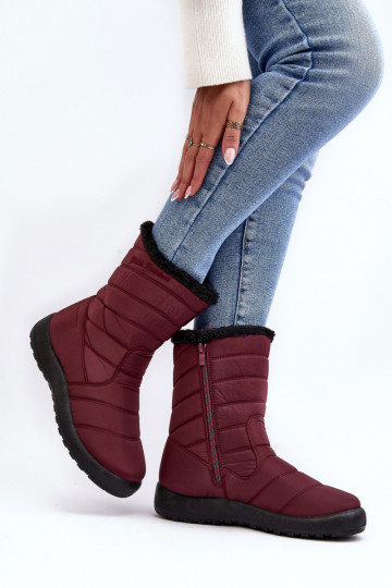 bottes de neige chauffantes bordeaux Luxina 2