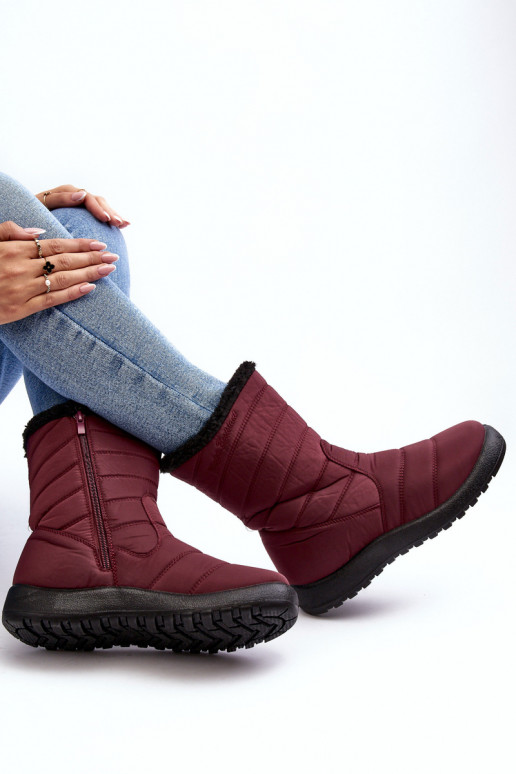 bottes de neige chauffantes bordeaux Luxina bottes de neige chauffantes bordeaux Luxina