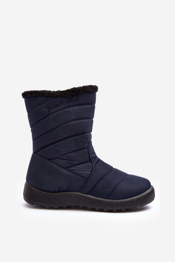 verwarmde snowboots in donkerblauwe kleur Luxina