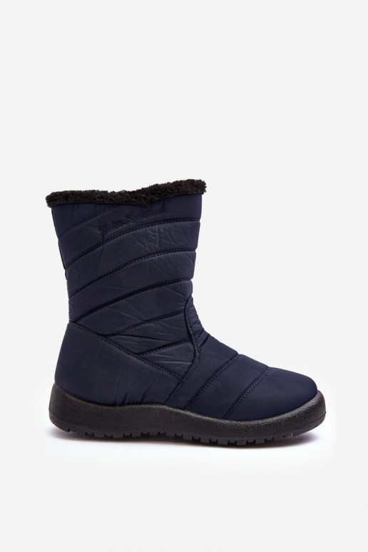bottes de neige chauffantes de couleur bleu foncé Luxina