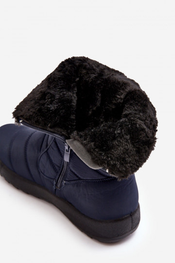 bottes de neige chauffantes de couleur bleu foncé Luxina 2