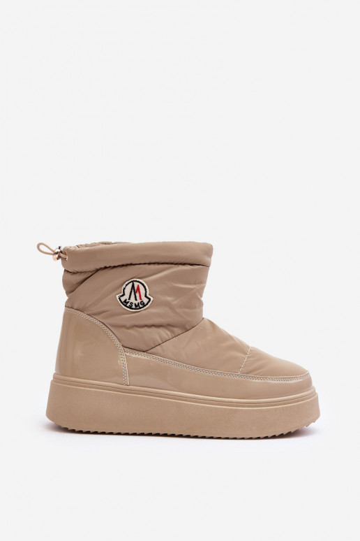 Bottes de neige à plateforme beige Gattea d'un modèle résistant Bottes de neige à plateforme beige Gattea d'un modèle résistant