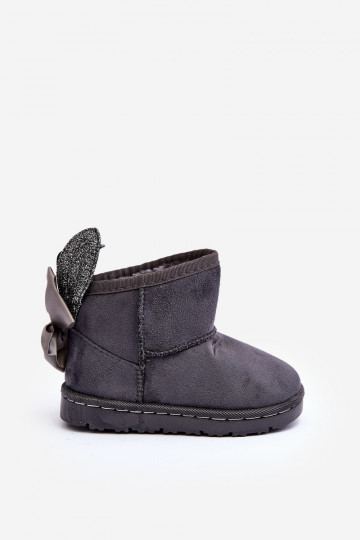 Bottes de neige chauffées pour enfants avec rubans gris Meriva 2